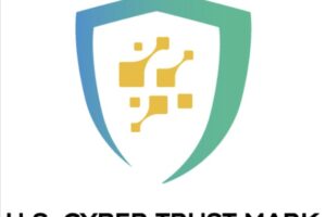 This is the proposed U.S. Cyber Trust Mark logo, for which the FCC is seeking registration as a certification mark from the U.S. Patent and Trademark Office.